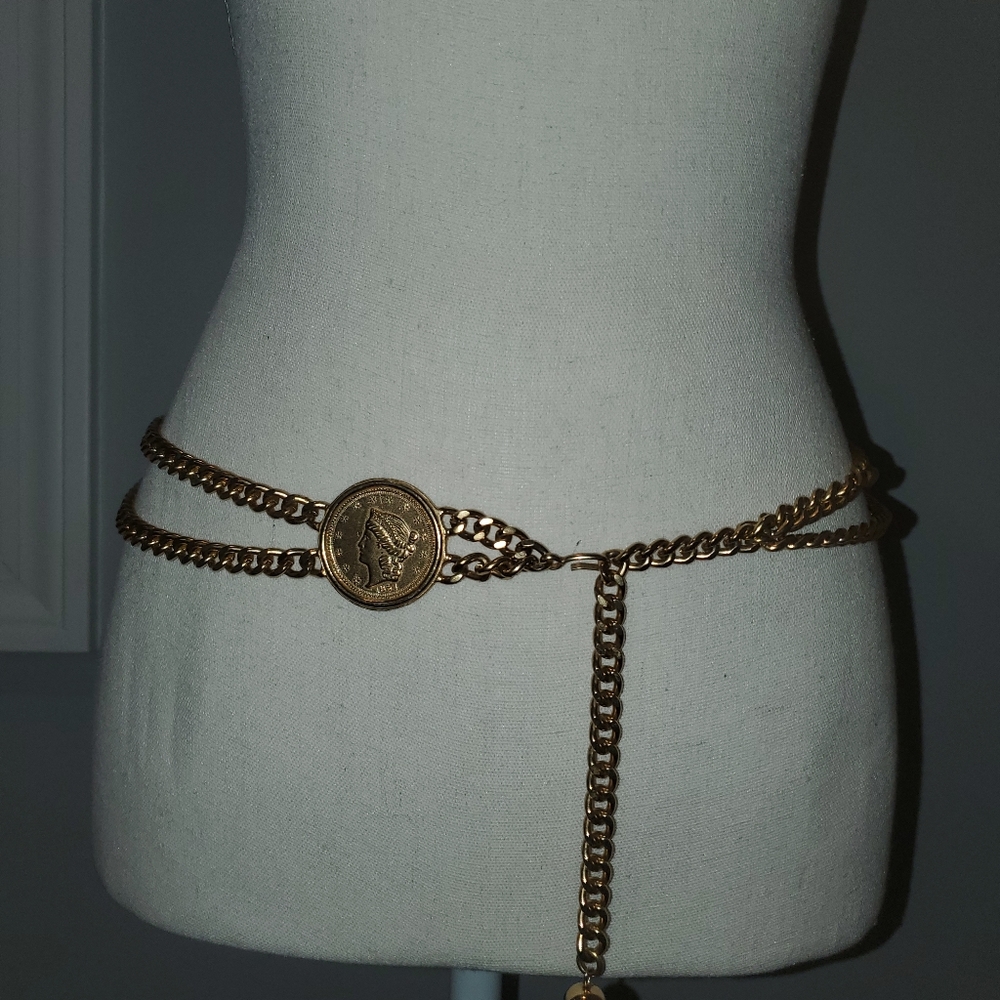 Coin Luxe Decor Chainlink Waist Belt